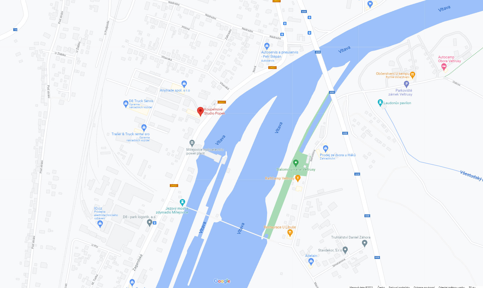 Mapa Koupelnove studio Popek
